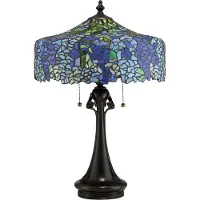 QUOIZEL Tischlampe Cobalt, blau/violett, Höhe 69 cm