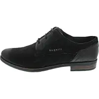Bugatti Herren Business Halbschuh mit eleganter Linienführung, schwarz, 45 EU