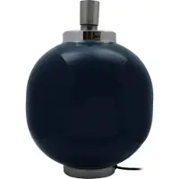 Kayoom Tischlampe Art Deco 100 Dunkelblau / Silber