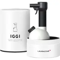 LauraStar IGGI Pure White Tragbarer Dampfglätter – Kompakter Handsteamer zum Glätten & Auffrischen von Textilien, Für Reisen geeignet