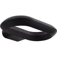 LUCANDE LED-Außenwandleuchte LOOP, schwarz, IP44, Metall