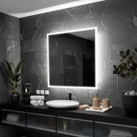 Alasta Rechteckiger Badezimmerspiegel mit LED-Beleuchtung - Boston - 80x80cm