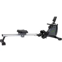 Tunturi Cardio Fit R25 Rudergerät für Zuhause – Magnet-Ruderzugmaschine mit 8 Widerstandsstufen – LCD-Monitor, Tablet-Halterung und Flaschenhalter – Kompakt & Klappbar