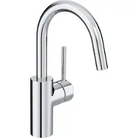 Kludi BOZZ Waschtisch-Einhandmischer, Auslaufhöhe 185mm, schwenkbarer Auslauf, ohne Ablaufgarnitur, 380280576, Farbe: Chrom