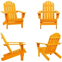 vidaXL Adirondack Gartenstuhl Massivholz Tanne Orange - Gartenstuhl - Gartenstühle - Gartensessel - Außenstuhl