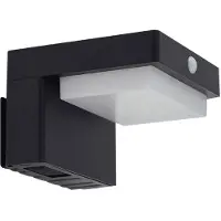 LINDBY LED-Solarwandlampe Eleazar, schwarz, Sensor