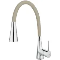 Ferro Novaservis - Spültischarmatur mit flexiblem Arm und einer Brause, Beige/verchromt 70720,0BE
