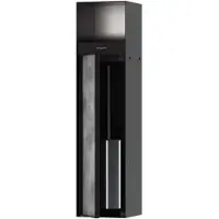 Hansgrohe XtraStoris Rock Toilettenbürstenhalter mit Toilettenpapierhalter, Einbau, befliesbare Tür, 145x140x595mm, 56062670, Farbe: Mattschwarz