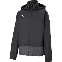 Puma Jungen teamGOAL 23 Training Rain Jack Regenjacke, Black-Asphalt, 128