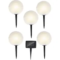 Grundig Glühbirnen für den Außenbereich mit Stecker - LED - Aufladen mit Solarstrom - Weiß