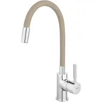 Ferro Novaservis - Küchenarmatur mit flexiblem Arm, Beige/Chrom 70710,0BE