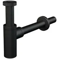 Alcadrain Design Siphon 1 1/4" rund, Ganzmetall Schwarz matt