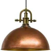 Bamyum Pendelleuchte Industrielle Metall Groß 40 cm, Kupferfarben Pendellampe, Küchenlampe