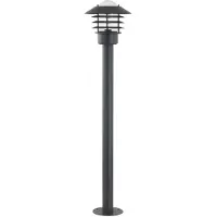 LINDBY Wegeleuchte Belmiro, Eisen, 100 cm hoch, E27, schwarz