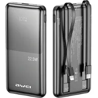 Awei Powerbank P76K 10000Mah 22.5W Czarny/Schwarz Digitale Anzeige