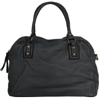 Samantha Look Shopper , Damen, Gr. B/H/T: 37cm x 26cm x 13cm onesize, grau, Leder, leicht glänzend, unifarben, Taschen Shopper, echt Leder, Made in Italy