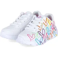 SKECHERS Mädchen sportliche Halbschuhe/ Low Sneaker SPREAD THE LOVE Weiß Synthetik Größe: 30