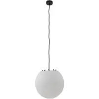 LINDBY Außenhängeleuchte Alea, weiß, Kunststoff, Ø 38 cm