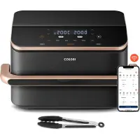 Cosori TwinFry, 10L, XXL Airfryer, 2 Kammern mit herausnehmbarer Trennwand, 4 Heizelemente, Sync-Funktion, ideal für Familien