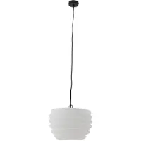 LINDBY Außenhängeleuchte Arona,weiß, Kunststoff, Ø 38 cm