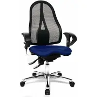 Topstar Bürostuhl Sitness 15, ST19UT38 Stoff blau, Gestell chrom