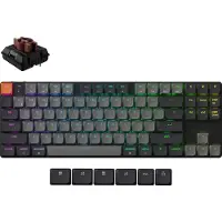 Keychron K1X-B3, Verkabelt & Kabellos, USB + Bluetooth, Mechanischer Switch, QWERTY, RGB-LED, Grau