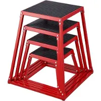 StarTech.com 4-teiliges Plyometrisches Sprungboxen-Set – Rote Plyo Boxen - Rutschfeste Fitness-Step-Up-Boxen für Zuhause - Für Konditions- und Krafttraining - Tragbare Boxen-Trainer