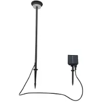 LINDBY LED-Solarleuchte Lyris, schwarz, Aluminium, 3.000 K