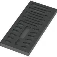 Wera 9823 Schaumstoffeinlage Zyklop B 3/8" Bitnuss Set 1, ohne Werkzeug, 172 x 30 x 392 mm
