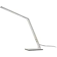 LUCANDE LED Schreibtischlampe Nicano , dimmbar, alu / grau / zink, für Arbeitszimmer / Büro, Aluminium, Modern, LED Tischlampe