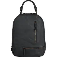 Samantha Look 1100000002199 , Damen, Gr. B/H/T: 27cm x 36cm x 13cm, onesize, grau, Leder, Rindsleder, Retro, Rucksäcke 1100000002199, echt Leder, Made in Italy