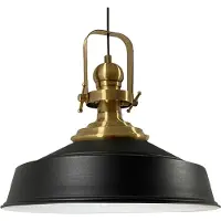 Bamyum Pendelleuchte Hängelampe Industrial Schwarz Metall, Ø40cm, E27, Vintage Lampe