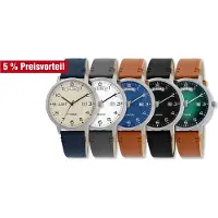 Just "Fanis" Titan Herrenuhr mit Echtlederarmband, 5 ATM