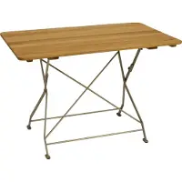 Degamo Gartentisch BAD TÖLZ 70x110cm, Flachstahl verzinkt Holz Robinie, klappbar