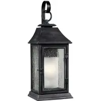 Elstead Lighting Elstead Shepherd Außen-Wandleuchte E27 65cm Dunkel verwittertes Zink IP44 Anti-Meerwasser