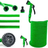 Grafner Gartenschlauch flexibel Flexischlauch, 30 Meter, 4-fach Latexkern, 10-fach Soft-Multifunktionsbrause, massiver Mantel aus 2500D Mesh Polyester, KEIN PLATZEN, Schlauch dehnbar