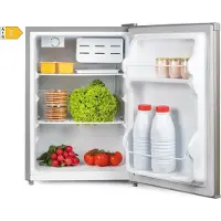 Primo PR154FR Tischkühlschrank - 66 Liter Fassungsvermögen - Silber - Freistehender Tischkühlschrank