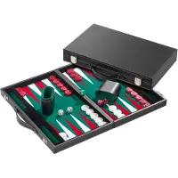 Philos Backgammon grün, mittelgroß