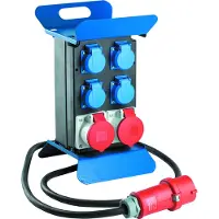 As Schwabe Standstromverteiler IP44 16A 400V 5polig H07RN-F5 G 2,5mm² Innen- / Außenbereich - 60845
