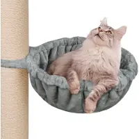 Happy pet Universal XXL Liegemulde für Kratzbaum Ø 45 cm - Schlafmulde für große Katzen, Maine Coon, Stabil bis 20 kg Traglast, Katzenmulde, Grau