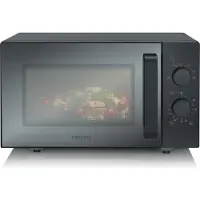 Severin MW 7789, Arbeitsplatte, Solo-Mikrowelle, 25 l, 800 W, Drehregler, Schwarz