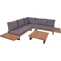 Garden Pleasure Gartenlounge-Set "ACAPULCO", grau, Stahl, Sitzmöbel-Sets, Gartenlounge-Set