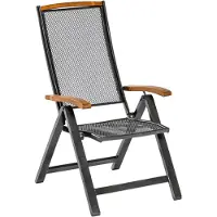 Merxx Gartensessel Tilos, klappbar, verstellbare Rückenlehne - Aluminium mit Akazie
