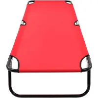 Syfax dkd-home-decor Klappliege Campingbett Rot Stahl 190 x 58 x 28 cm