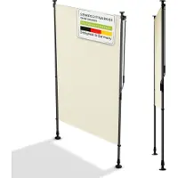 Juskys Senkrechtmarkise Barbados 120x310 cm - Sonnenschutz, Sichtschutz, ausziehbar - Beige