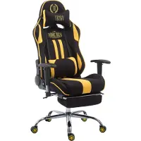 CLP Racing Bürostuhl Limit V2 Stoff mit Fußablage schwarz/gelb