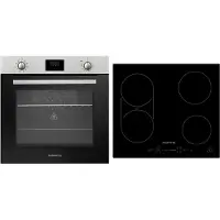 Respekta Backofen Herd Kochfeld Herdset Induktion Einbau Timer Bridgezone Slider ASET1406600I