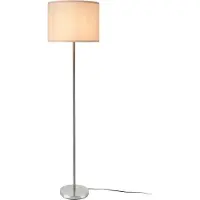 Lux.pro Stehleuchte 'Tamworth' Silber mit Lampenschirm Weiß 161 cm