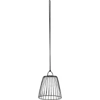 LINDBY LED-Akku-Außenhängeleuchte Levino, schwarz, Metall