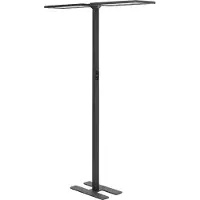 Beliani LED-Stehlampe Schwarz Metall 196 cm mit Bewegungsmelder Dimmbar Tageslichtsensor Touchfunktion Langes Kabel Bogenlampe Industrie Wohnzimmer